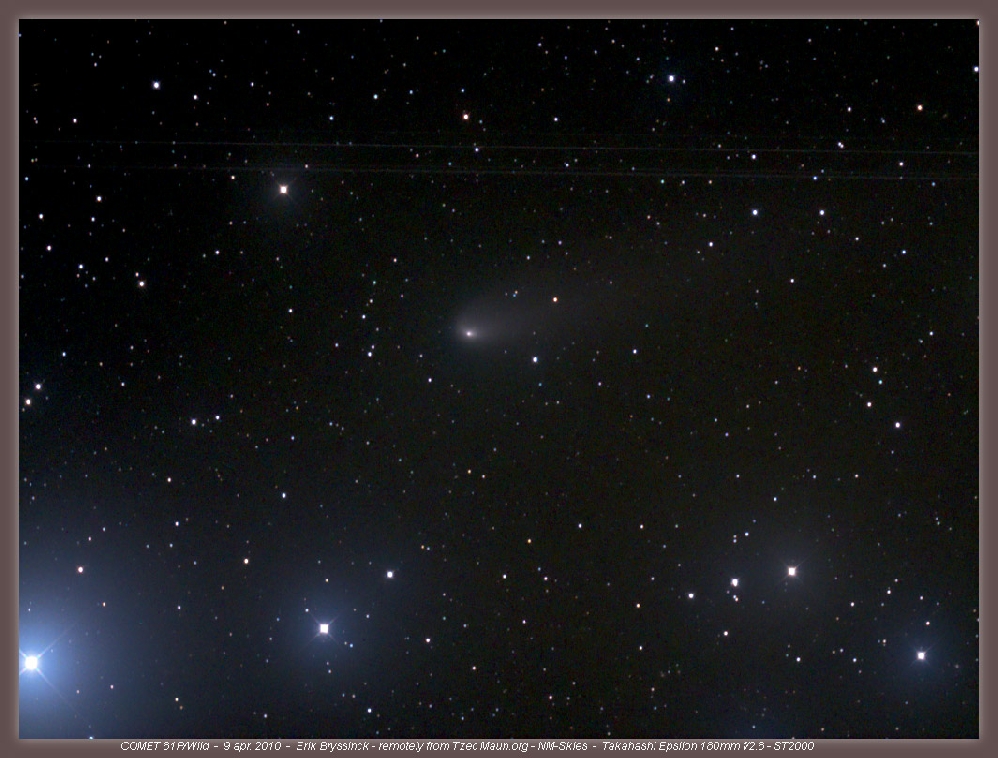 color image comet 81P/WILD taken by Erik Bryssinck on 9 apr.2010