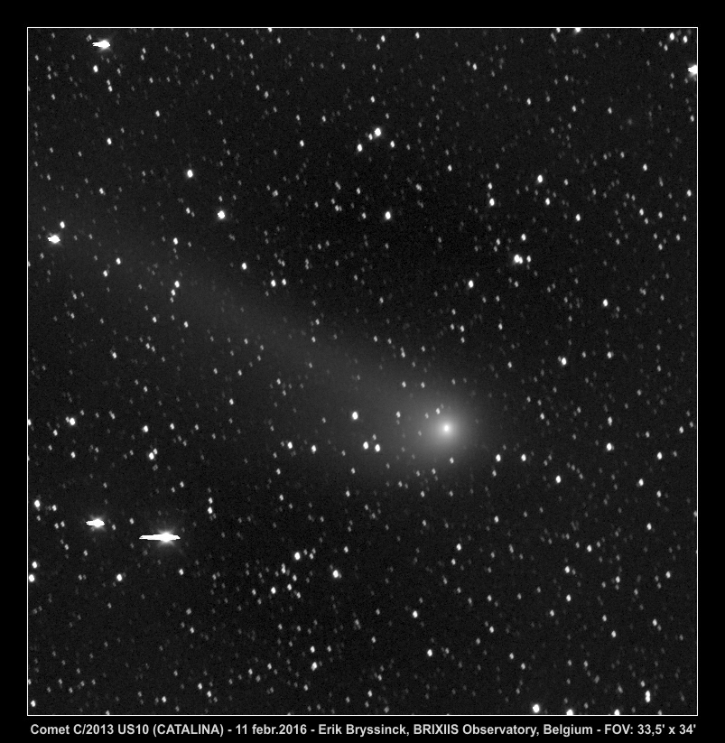 image comet C/2013 US10 (CATALINA) by Erik Bryssinck from BRIXIIS Observaotry 11 febr.2016