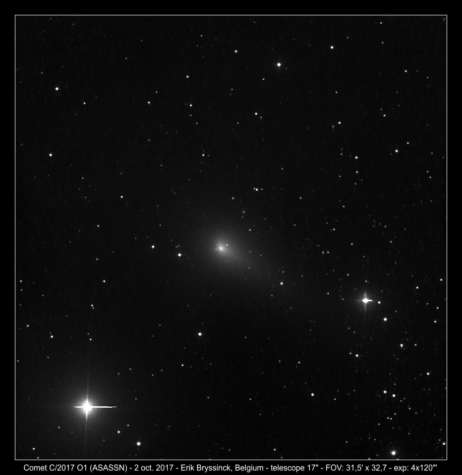 Image comet C/2017 O1 (ASASSN) by Erik Bryssinck on 2 oktober 2017