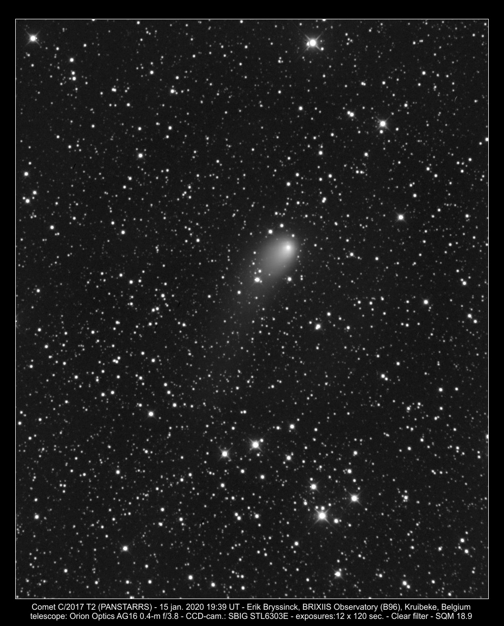 comet C/2017 T2 (PANSTARRS) on 15 jan. 2020, Erik Bryssinck, BRIXIIS Observatory, B96 observatory
