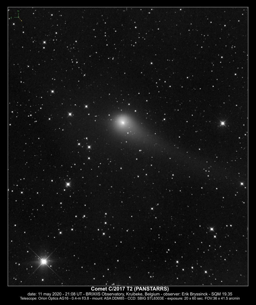 comet C/2017 T2 (PANSTARRS) on 11 may 2020, Erik Bryssinck
