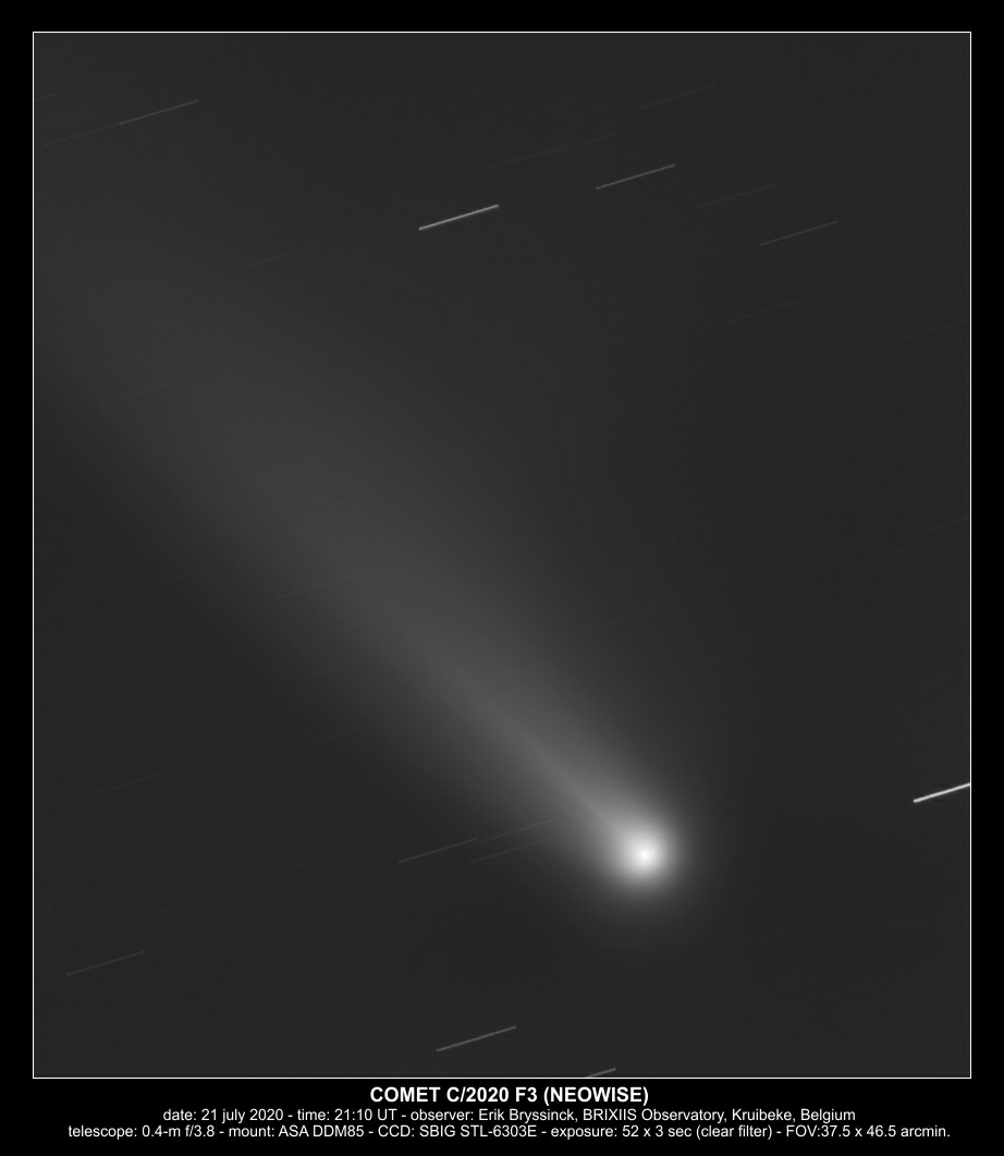 comet C/2020 F3 (NEOWISE) on 21 july 2020, Erik Bryssinck