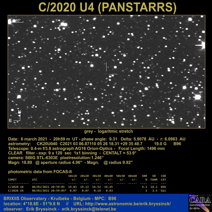 comet C/2020 U4 (PANSTARRS), Erik Bryssinck