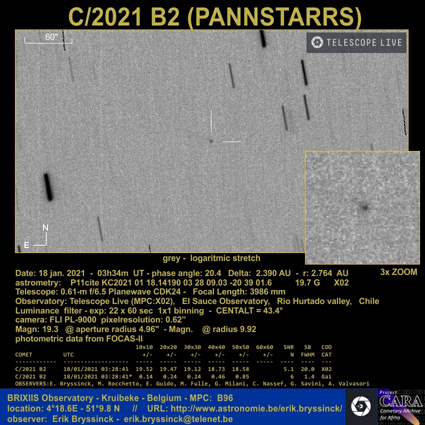 comet C/2021 B2 (PANSTARRS), 18 jan. 2021, Erik Bryssinck