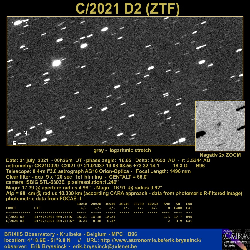 comet C/2021 D2 (ZTF), 21 july 2021, Erik Bryssinck