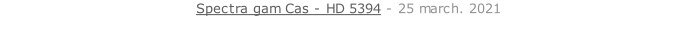 Spectra gam Cas - HD 5394 - 25 march. 2021