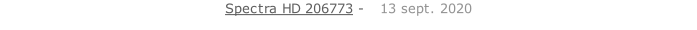 Spectra HD 206773 -   13 sept. 2020