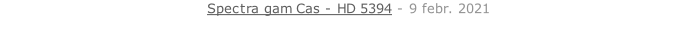 Spectra gam Cas - HD 5394 - 9 febr. 2021